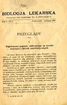 Biologja[!] Lekarska 1922 R.1 nr 3