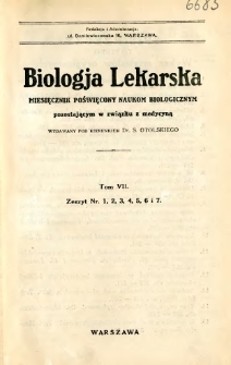 Biologja Lekarska 1928 R.7 nr 1