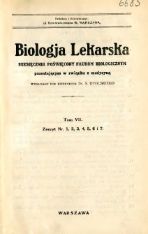 Biologja Lekarska 1928 R.7 nr 1