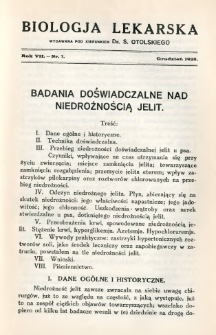 Biologja Lekarska 1928 R.7 nr 7