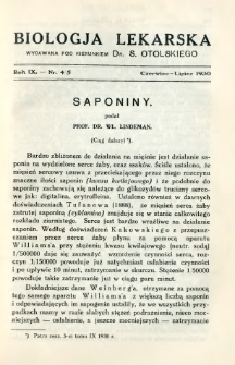 Biologja Lekarska 1930 R.9 nr 4-5
