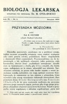 Biologja Lekarska 1930 R.9 nr 6