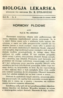 Biologja Lekarska 1930 R.9 nr 8