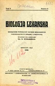 Biologja Lekarska 1931 R.10 nr 3