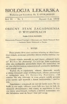 Biologja Lekarska 1932 R.11 nr 1