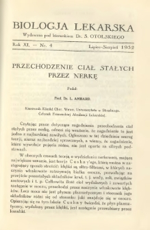Biologja Lekarska 1932 R.11 nr 4