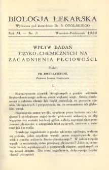 Biologja Lekarska 1932 R.11 nr 5