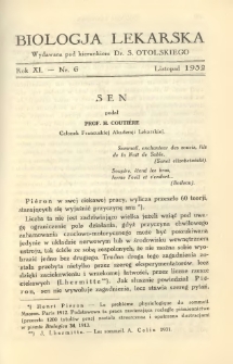 Biologja Lekarska 1932 R.11 nr 6