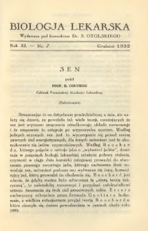 Biologja Lekarska 1932 R.11 nr 7