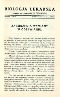 Biologja Lekarska 1927 R.6 nr 7