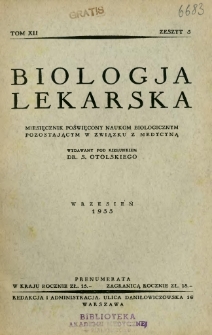 Biologja Lekarska 1933 R.12 nr 5
