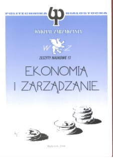 Zeszyty Naukowe Politechniki Białostockiej. Ekonomia i Zarządzanie. Z. 13