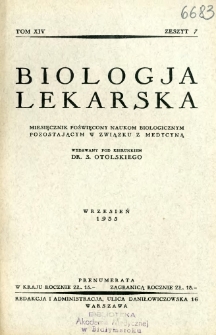 Biologja Lekarska 1935 R.14 nr 7
