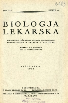 Biologja Lekarska 1935 R.14 nr 8