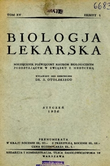 Biologja Lekarska 1936 R.15 nr 1
