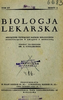Biologja Lekarska 1936 R.15 nr 4
