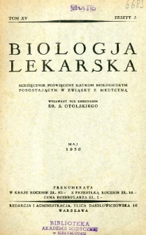 Biologja Lekarska 1936 R.15 nr 5