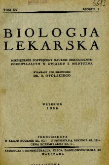 Biologja Lekarska 1936 R.15 nr 7
