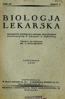 Biologja Lekarska 1936 R.15 nr 8