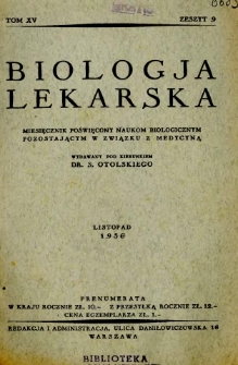 Biologja Lekarska 1936 R.15 nr 9