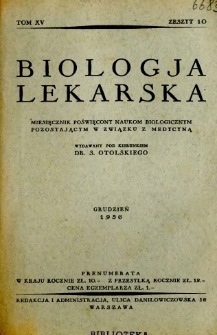 Biologja Lekarska 1936 R.15 nr 10
