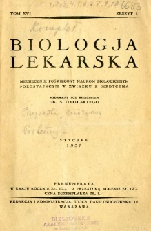 Biologja Lekarska 1937 R.16 nr 1