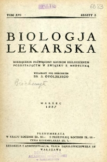 Biologja Lekarska 1937 R.16 nr 3