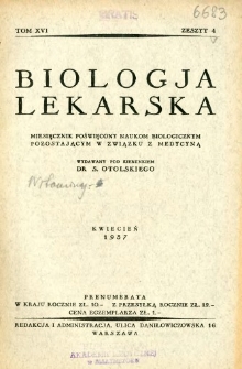 Biologja Lekarska 1937 R.16 nr 4