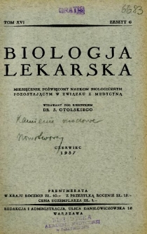 Biologja Lekarska 1937 R.16 nr 6