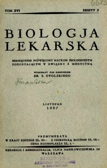 Biologja Lekarska 1937 R.16 nr 9