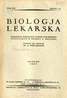 Biologja Lekarska 1937 R.16 nr 10