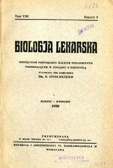 Biologja Lekarska 1929 R.8 nr 2