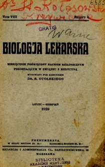 Biologja Lekarska 1929 R.8 nr 4