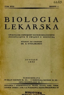 Biologja Lekarska 1938 R.17 nr 1