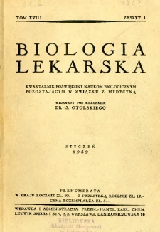 Biologja Lekarska 1939 R.18 nr 1