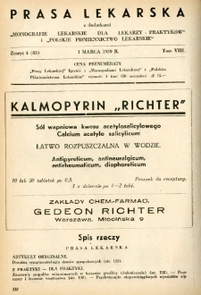 Prasa Lekarska 1939 R.8 nr 4