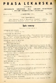 Prasa Lekarska 1939 R.8 nr 6
