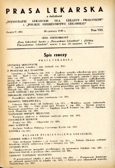Prasa Lekarska 1939 R.8 nr 9