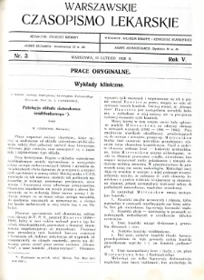 Warszawskie Czasopismo Lekarskie 1928 R.5 nr 3