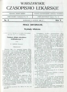 Warszawskie Czasopismo Lekarskie 1928 R.5 nr 4