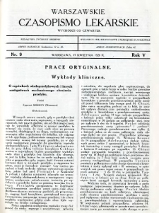 Warszawskie Czasopismo Lekarskie 1928 R.5 nr 9